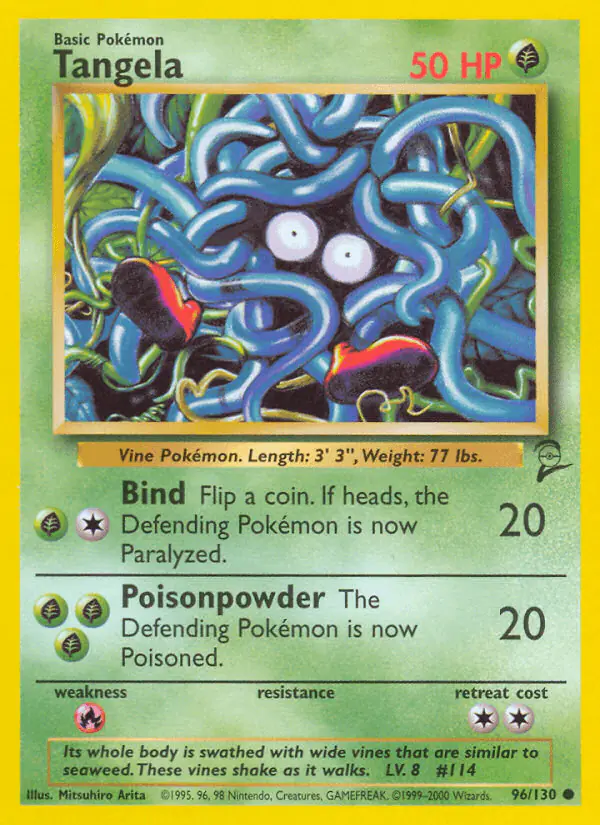 Carta Tangela 96/130 de Base Set 2