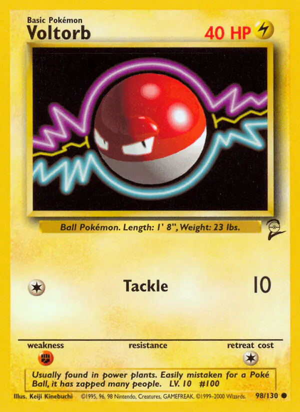 Carta Voltorb 98/130 de Base Set 2