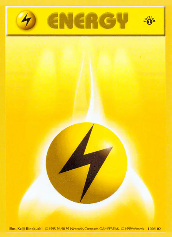 Carta Lightning Energy 100/102 de Base Set