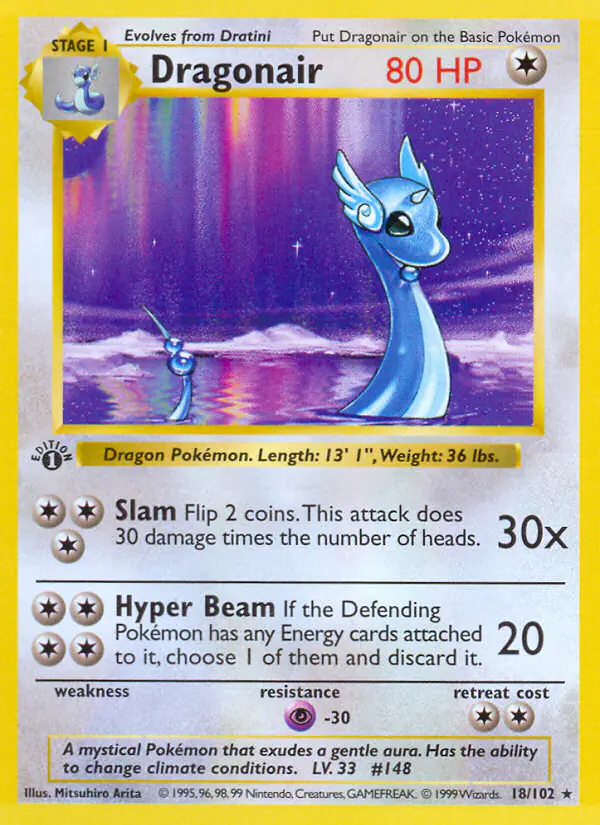 Carta Dragonair 18/102 de Base Set