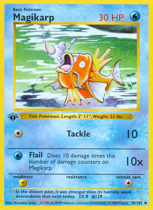Carta Magikarp 35/102 de Base Set