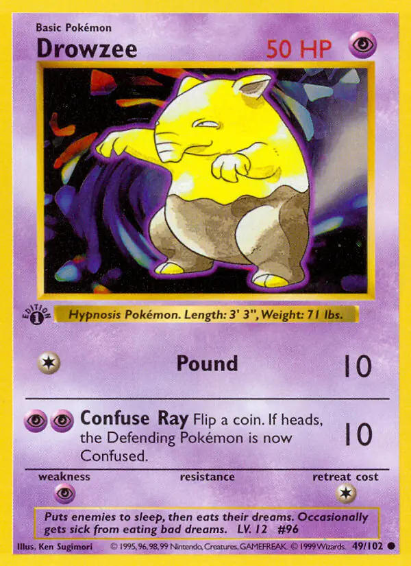 Carta Drowzee 49/102 de Base Set