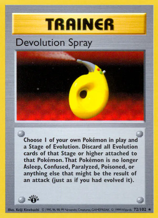 Carta Devolution Spray 72/102 de Base Set