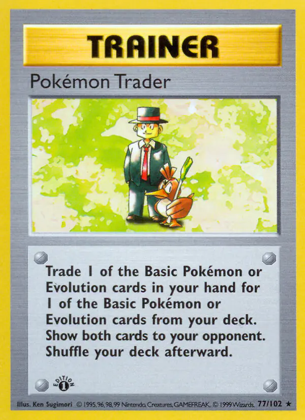 Carta Pokémon Trader 77/102 de Base Set