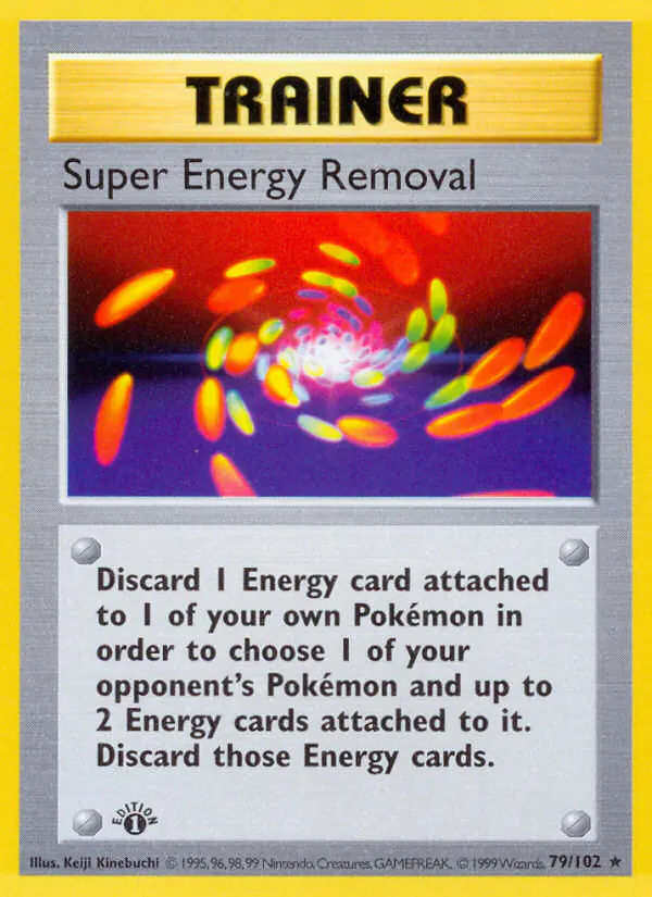 Carta Super Energy Removal 79/102 de Base Set