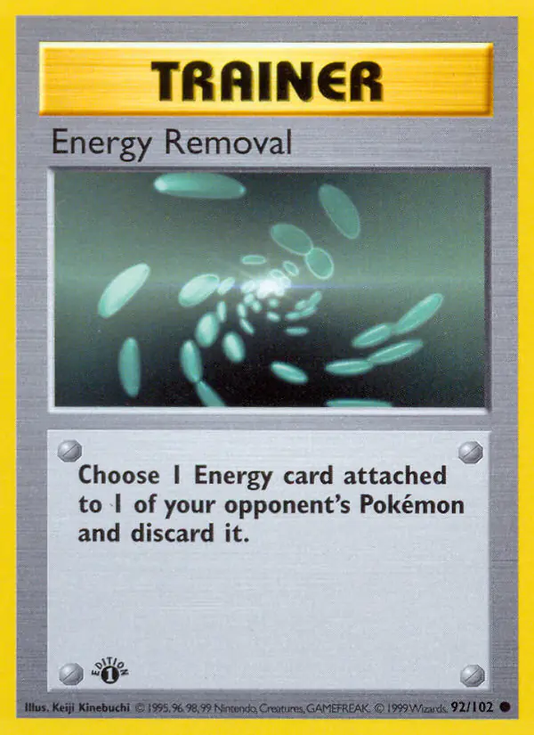 Carta Energy Removal 92/102 de Base Set