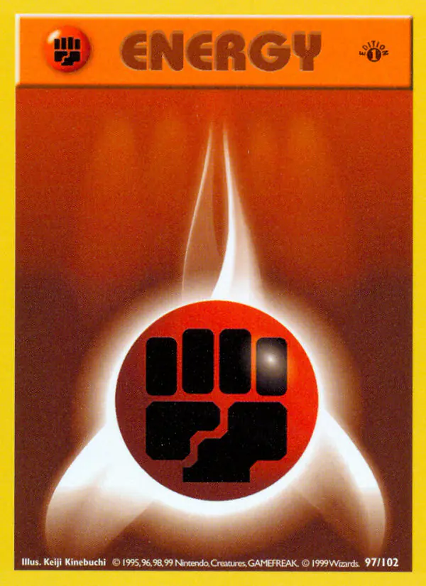 Carta Fighting Energy 97/102 de Base Set