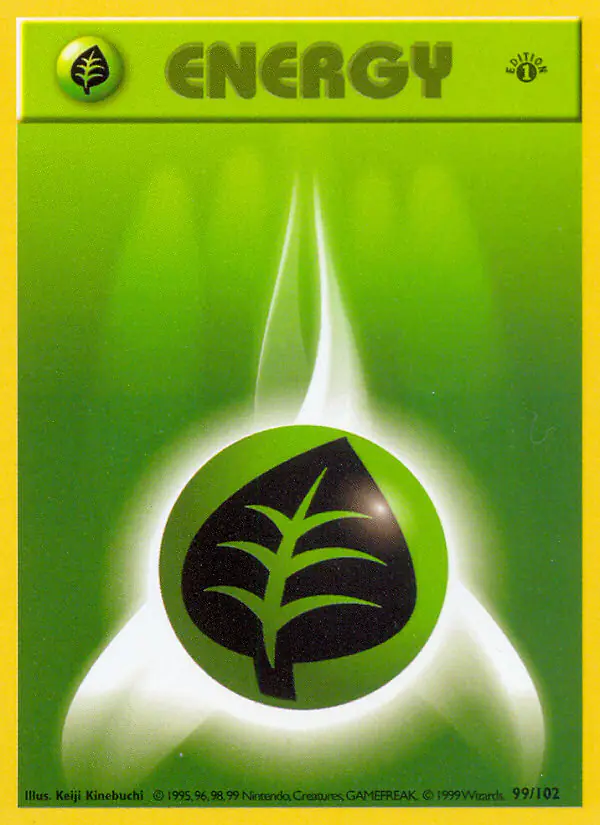 Carta Grass Energy 99/102 de Base Set