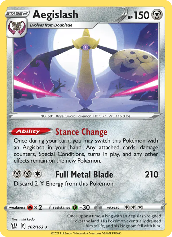 Carta Aegislash 107/163 de Battle Styles