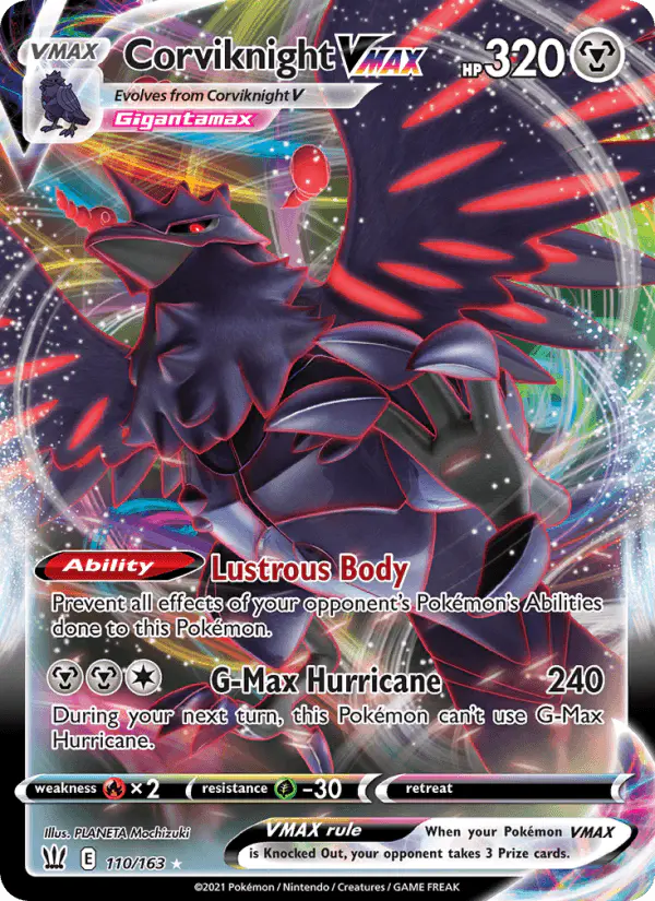 Carta Corviknight VMAX 110/163 de Battle Styles