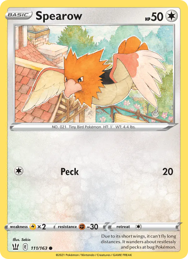 Carta Spearow 111/163 de Battle Styles