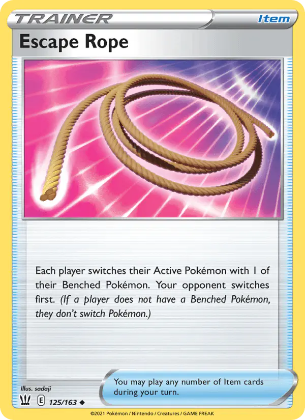 Carta Escape Rope 125/163 de Battle Styles