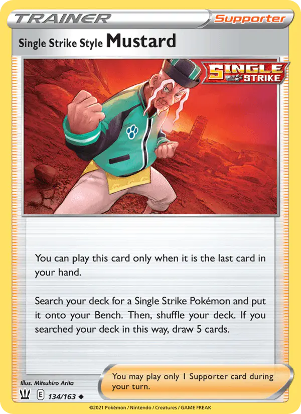 Carta Single Strike Style Mustard 134/163 de Battle Styles