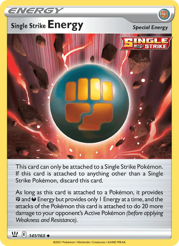 Carta Single Strike Energy 141/163 de Battle Styles