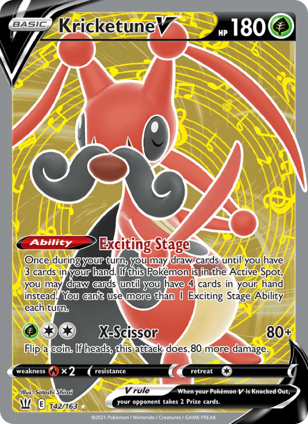 Carta Kricketune V 142/163 de Battle Styles