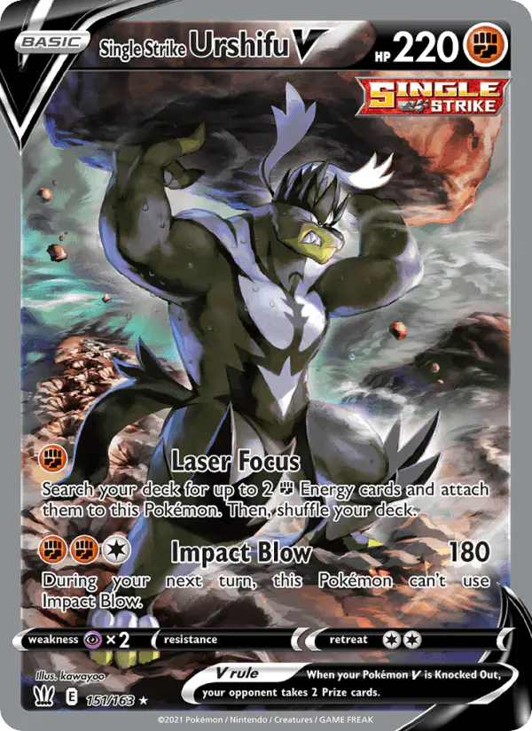 Carta Single Strike Urshifu V 151/163 de Battle Styles