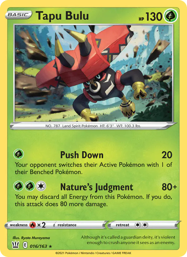 Carta Tapu Bulu 016/163 de Battle Styles