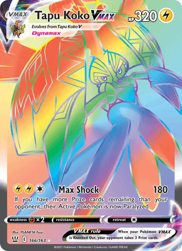 Carta Tapu Koko VMAX 166/163 de Battle Styles