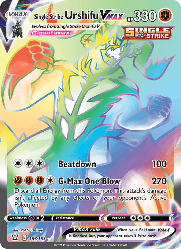 Carta Single Strike Urshifu VMAX 167/163 de Battle Styles