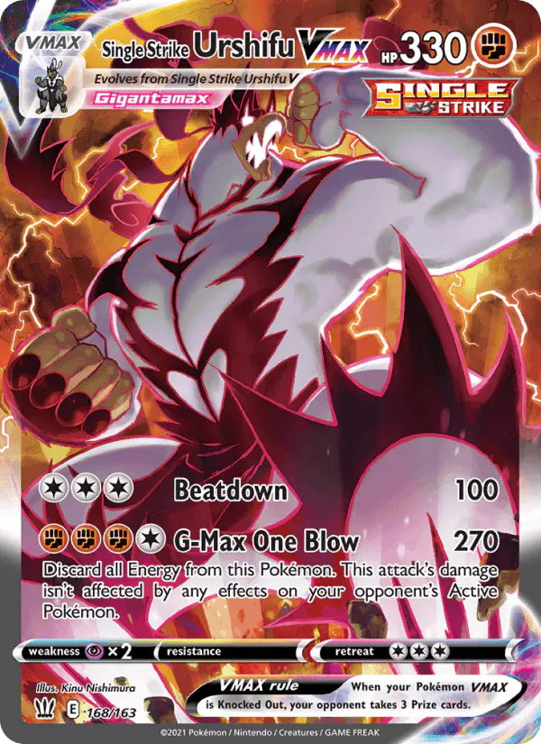 Carta Single Strike Urshifu VMAX 168/163 de Battle Styles