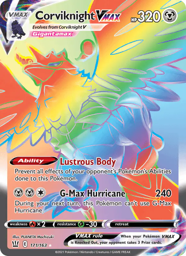 Carta Corviknight VMAX 171/163 de Battle Styles