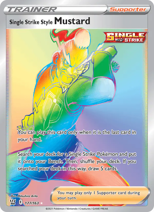Carta Single Strike Style Mustard 177/163 de Battle Styles