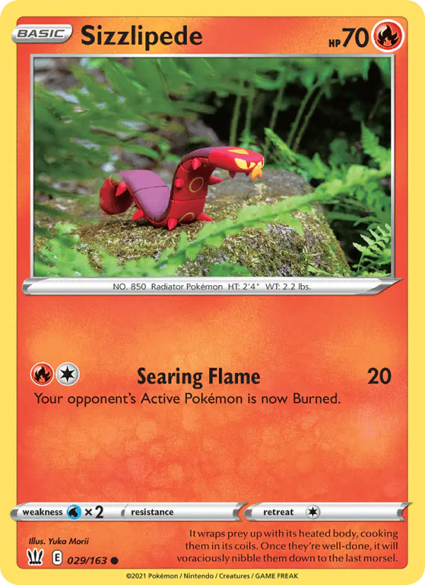Carta Sizzlipede 029/163 de Battle Styles