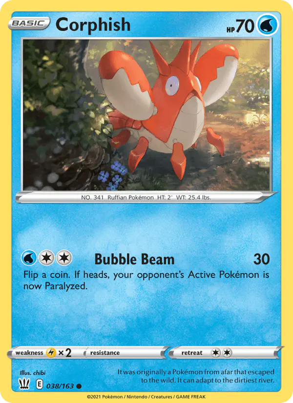 Carta Corphish 038/163 de Battle Styles