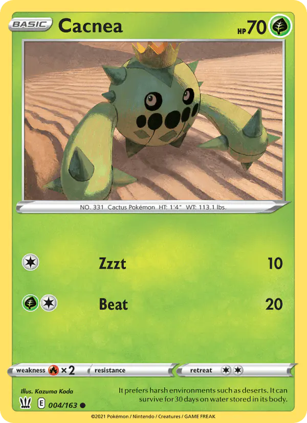 Carta Cacnea 004/163 de Battle Styles