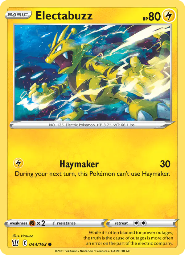 Carta Electabuzz 044/163 de Battle Styles