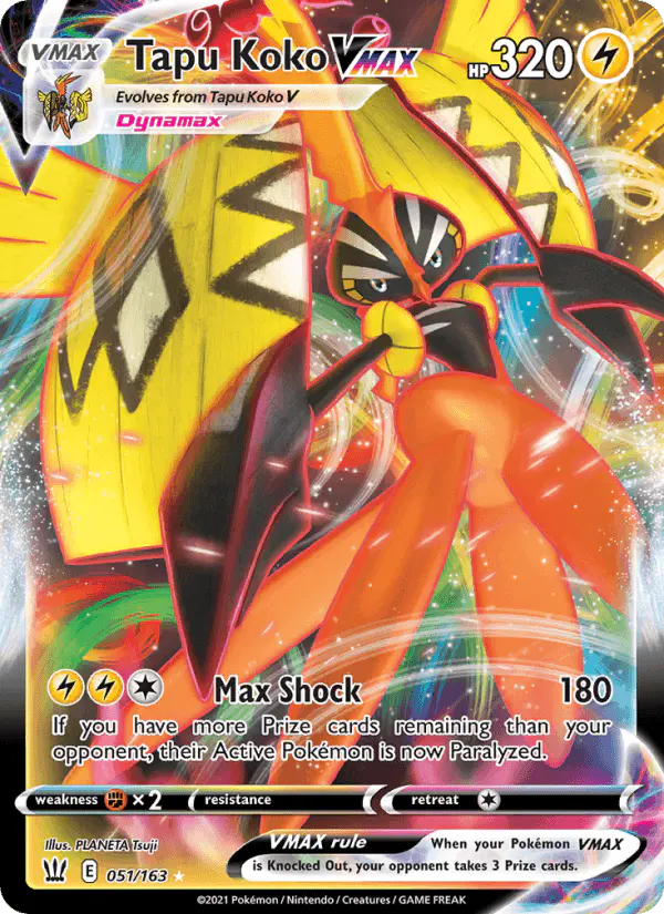 Carta Tapu Koko VMAX 051/163 de Battle Styles