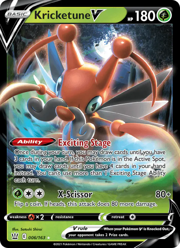 Carta Kricketune V 006/163 de Battle Styles