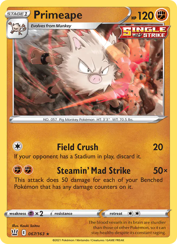 Carta Primeape 067/163 de Battle Styles
