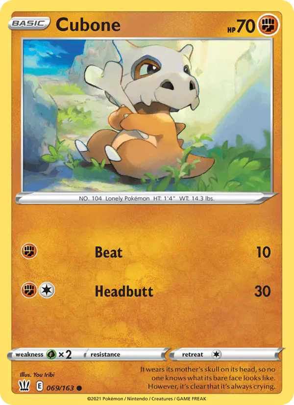 Carta Cubone 069/163 de Battle Styles
