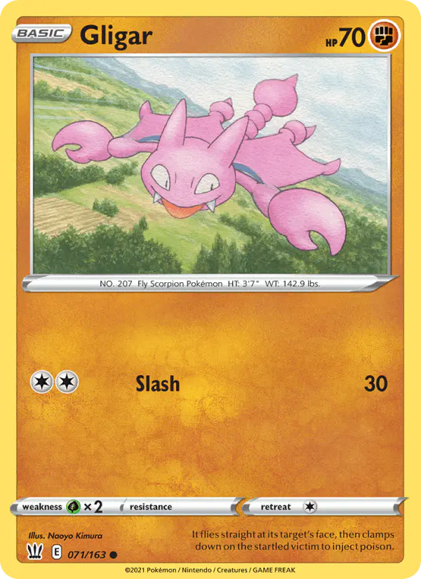 Carta Gligar 071/163 de Battle Styles
