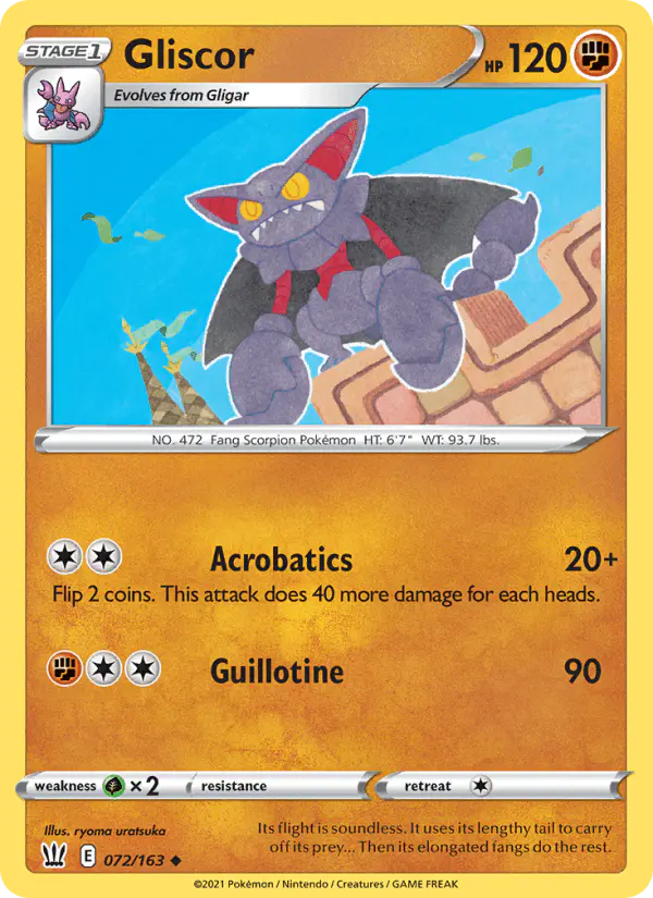 Carta Gliscor 072/163 de Battle Styles