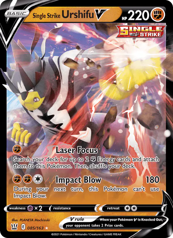 Carta Single Strike Urshifu V 085/163 de Battle Styles