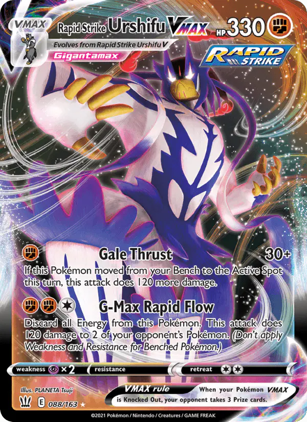 Carta Rapid Strike Urshifu VMAX 088/163 de Battle Styles