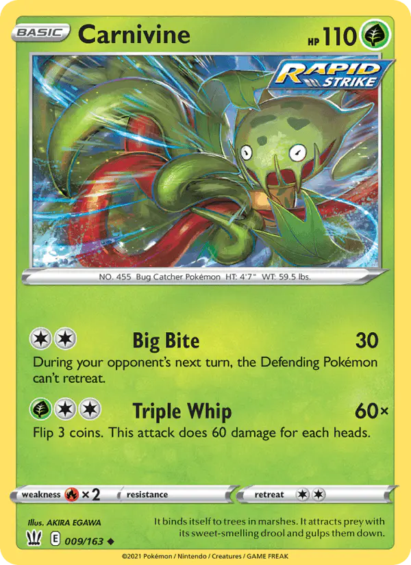 Carta Carnivine 009/163 de Battle Styles