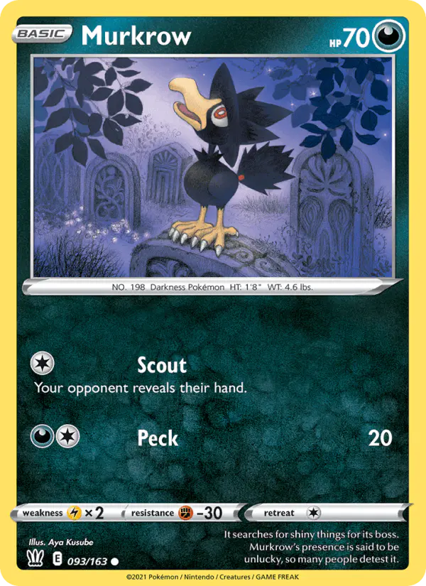 Carta Murkrow 093/163 de Battle Styles