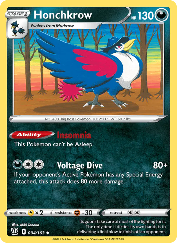 Carta Honchkrow 094/163 de Battle Styles