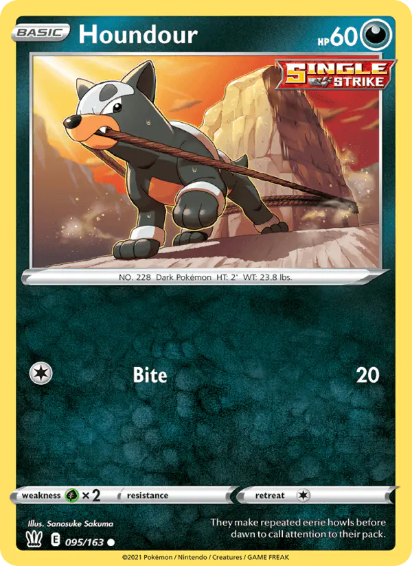 Carta Houndour 095/163 de Battle Styles