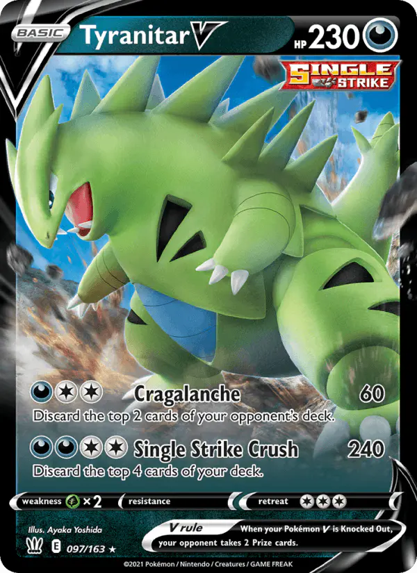 Carta Tyranitar V 097/163 de Battle Styles