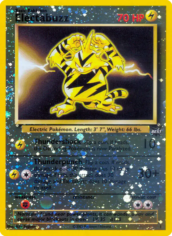 Carta Electabuzz 1/9 de Best of game