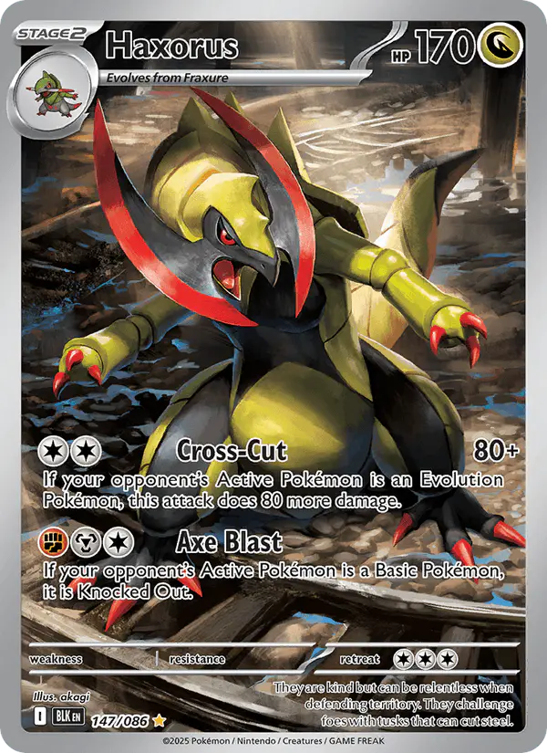 Carta Haxorus 147/086 de Black Bolt