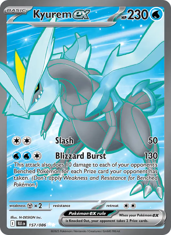 Carta Kyurem ex 157/086 de Black Bolt