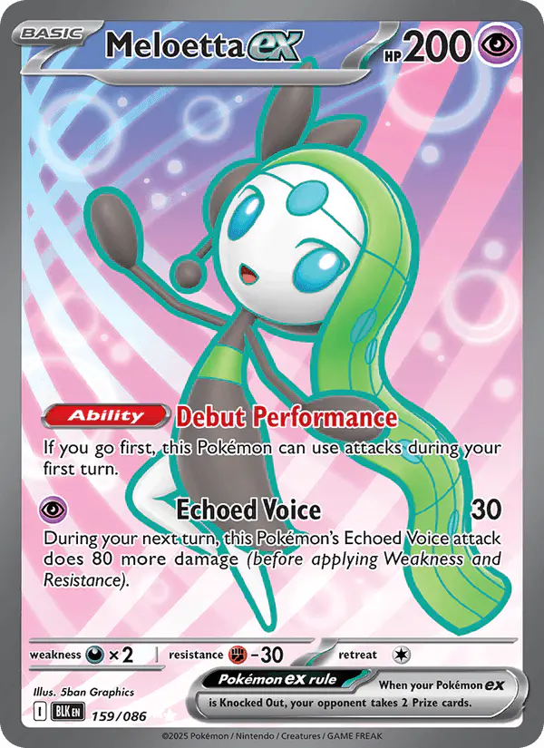 Carta Meloetta ex 159/086 de Black Bolt