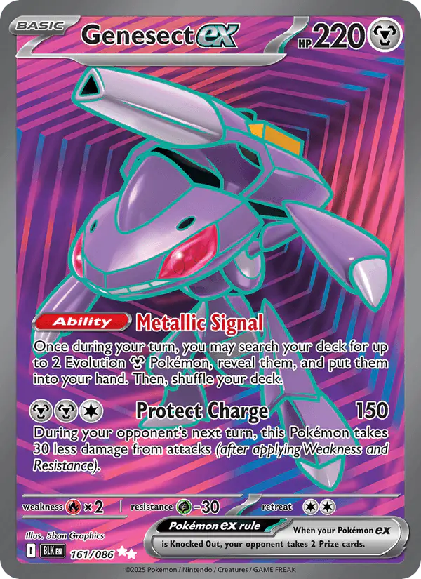 Carta Genesect ex 161/086 de Black Bolt