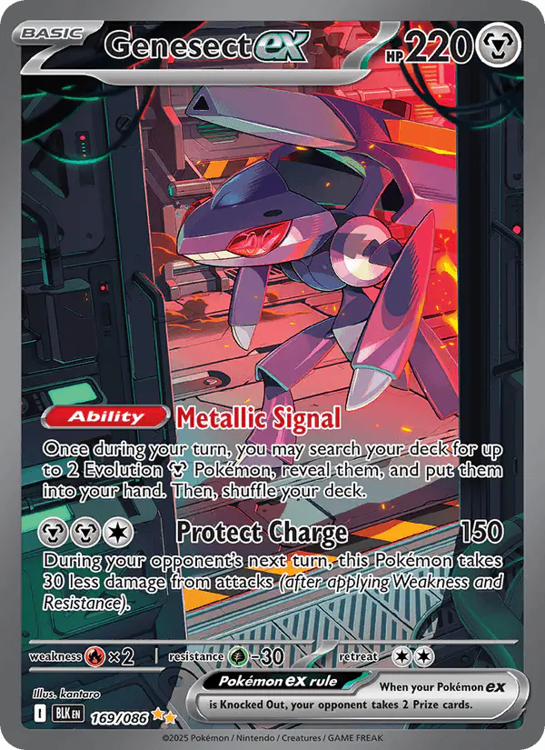 Carta Genesect ex 169/086 de Black Bolt
