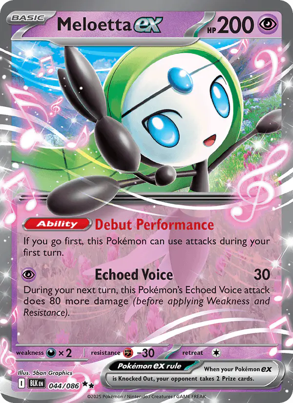 Carta Meloetta ex 044/086 de Black Bolt